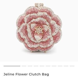 Verano Hill Jeline Pink and Silver Floral Clutch